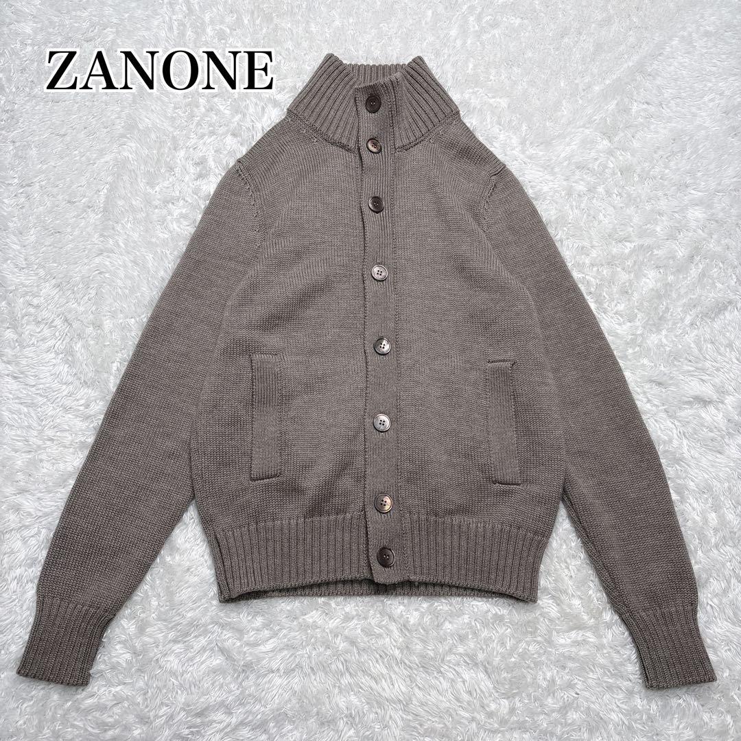 【美品】ZANONEザノーネ CHIOTO スタンドカラー グレージュ 44