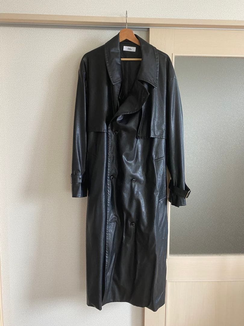 Looseトレンチコート レザーコート ブラック ハイネック ※コメント欄要確認