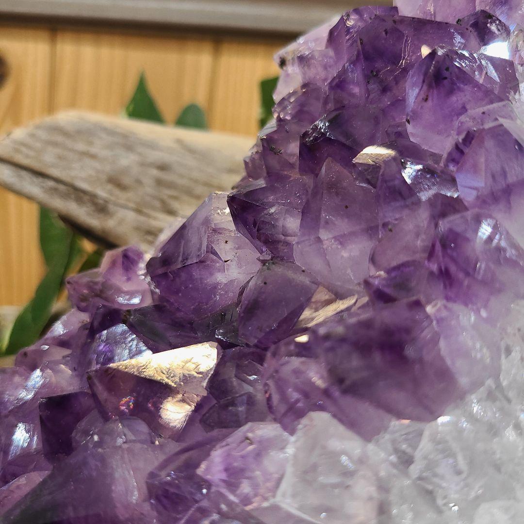 アメジストクラスター　土台付き　開運　事業の成功　家庭運　天然石