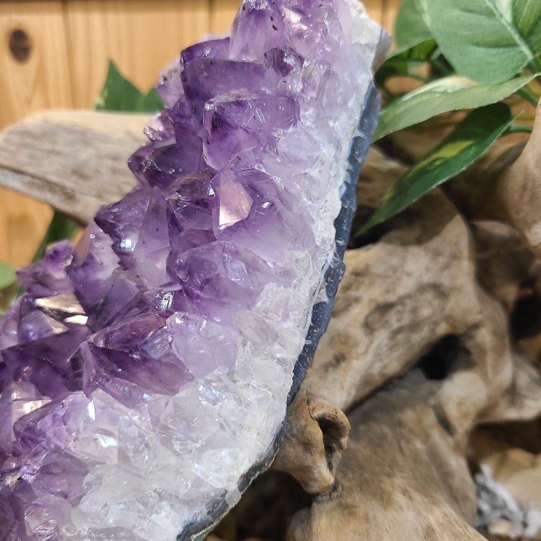 アメジストクラスター　土台付き　開運　事業の成功　家庭運　天然石