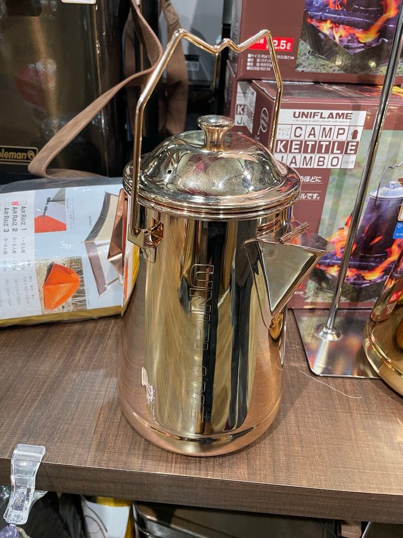 ⭐︎大幅値下げ中⭐︎限定ユニフレーム キャンプケトルジャンボ　ピンクゴールド