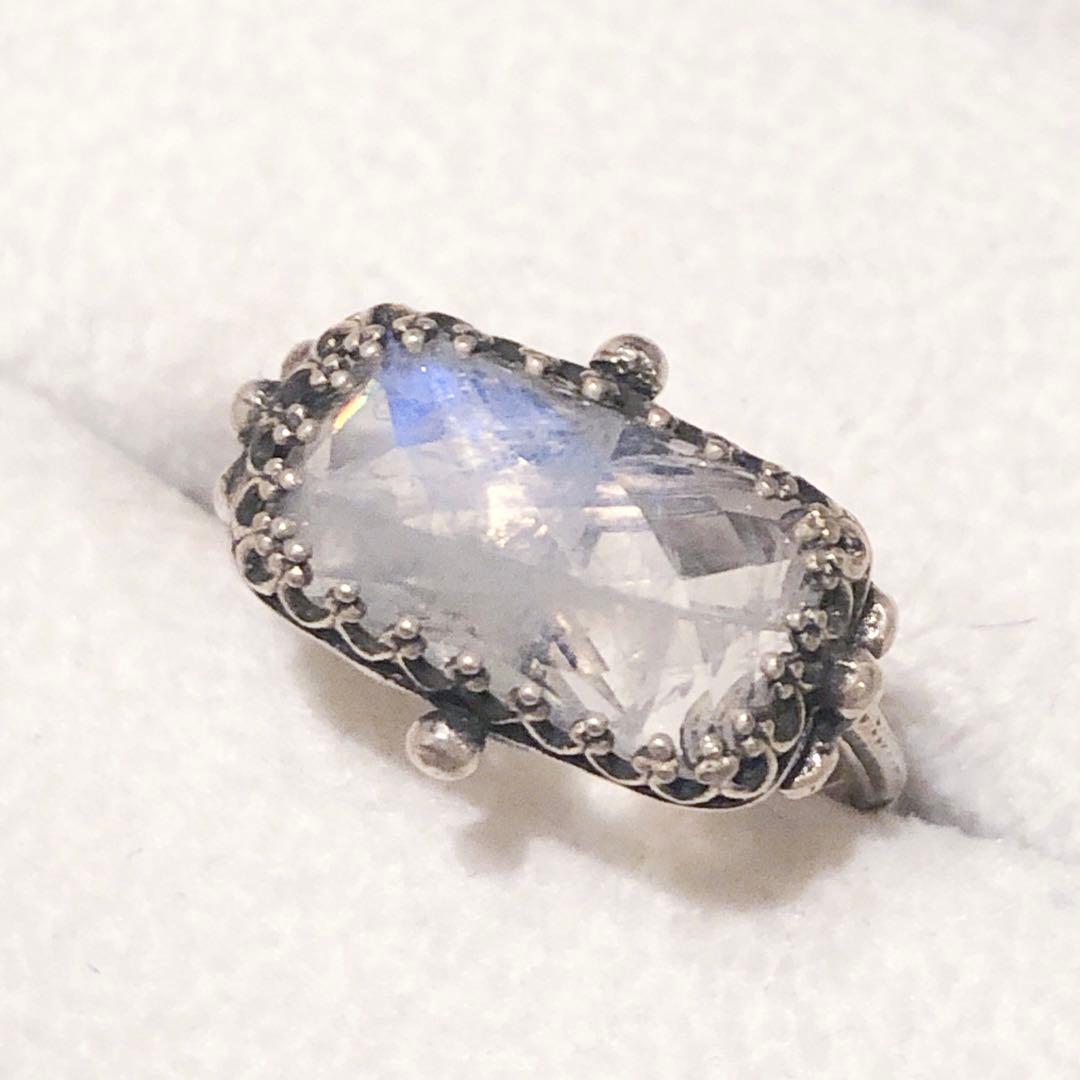 ぬぬぬ様　ベッキーケルソー　ロイヤルブルー￼ムーンストーンリング