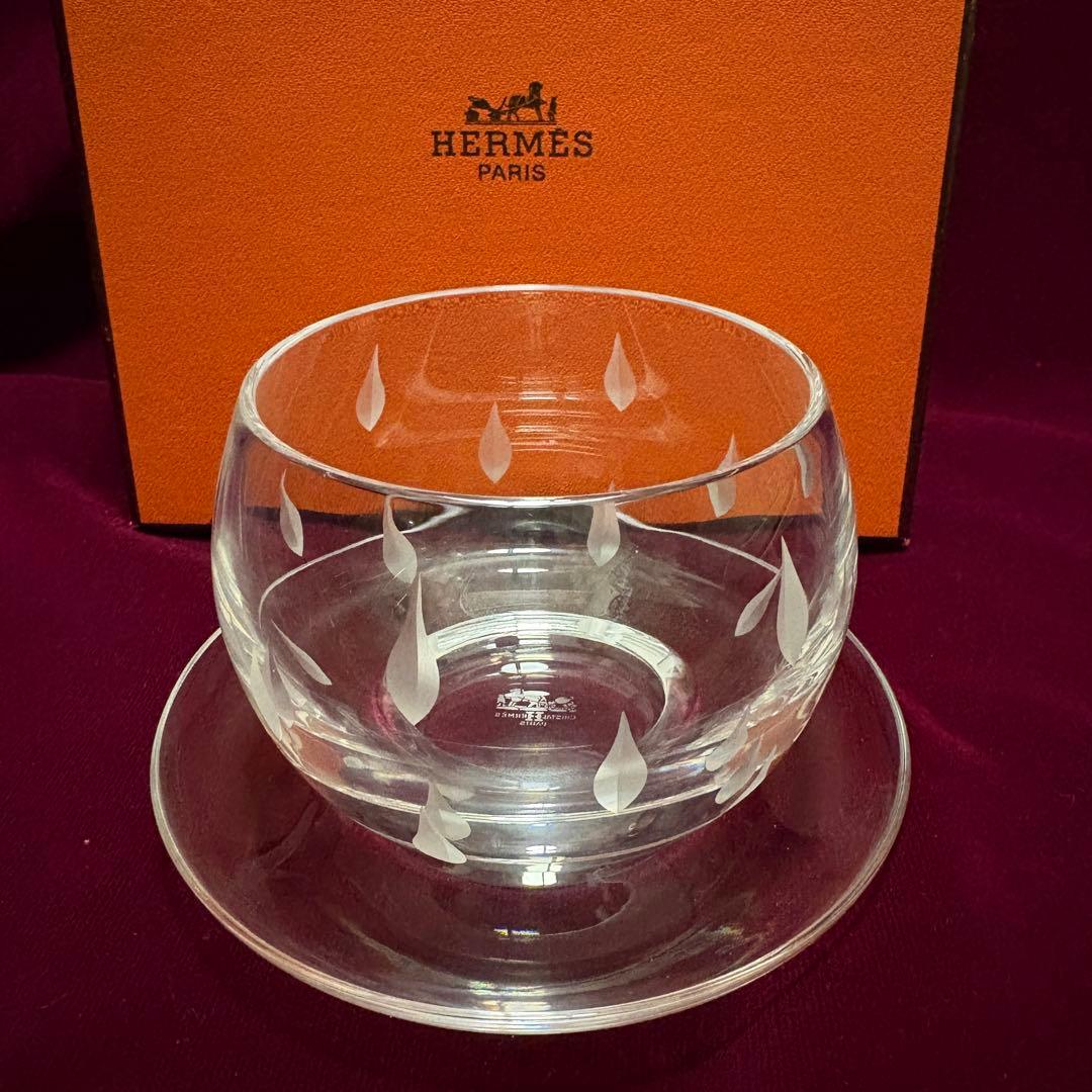 【箱付き】エルメス キャンドル　ホルダーセット 廃盤　クリスタル キャンドル