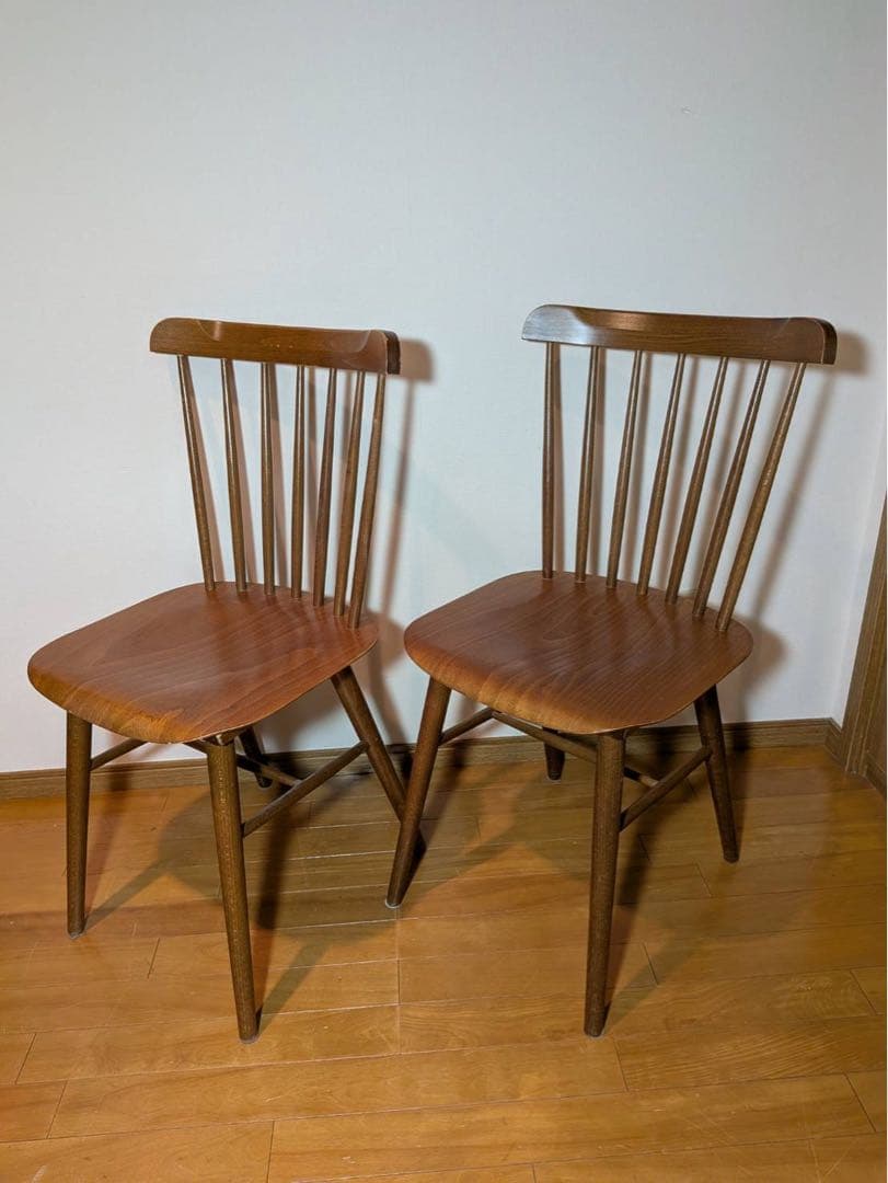 ■送料込■IDAE TON ウィンザーチェア ダイニング イス椅子2脚 木製家具