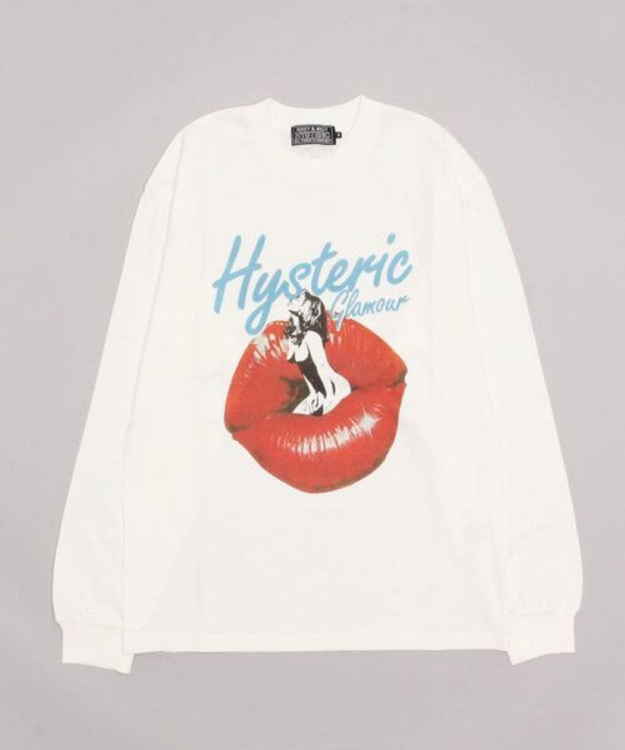 [美品]Hysteric Glamour リッププリント長袖カットソー