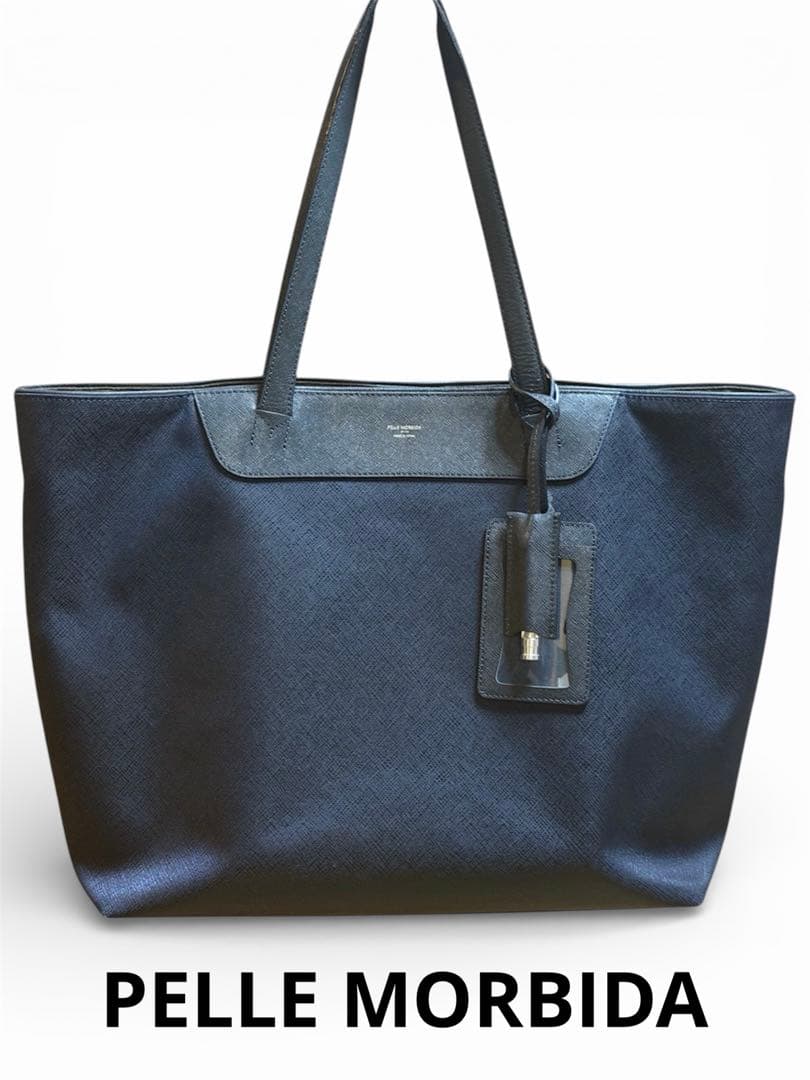 PELLE MORBIDA PMO-CA113 ネイビー トートバッグ