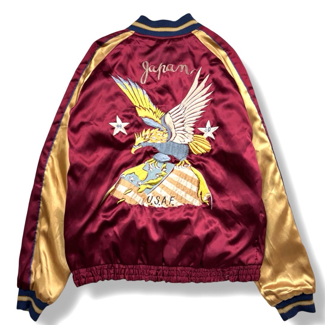 テーラー東洋 スカジャン リバーシブル スーベニアジャケット 鷲 日本地図 L