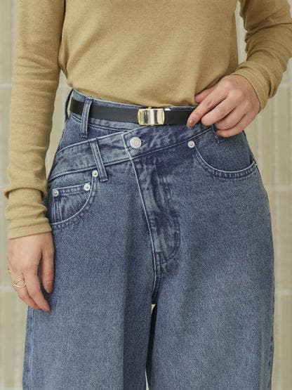 アシメフロントデニム-short・S・インディゴ