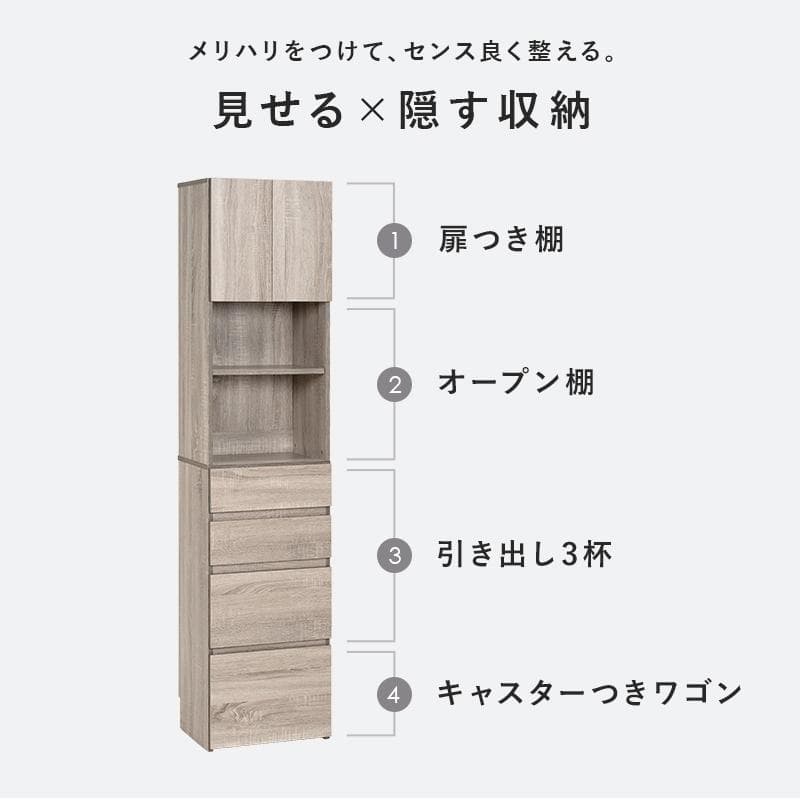 【幅40㎝】ランドリーラック ランドリーチェスト ランドリー収納【グレー】