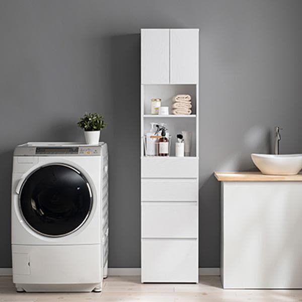 【幅40㎝】ランドリーラック ランドリーチェスト ランドリー収納【グレー】