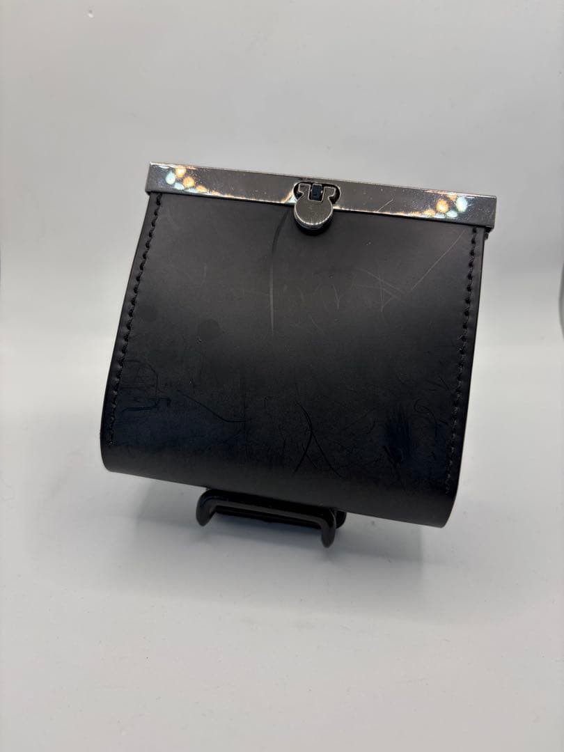 ブラックコードバン二つ折り財布