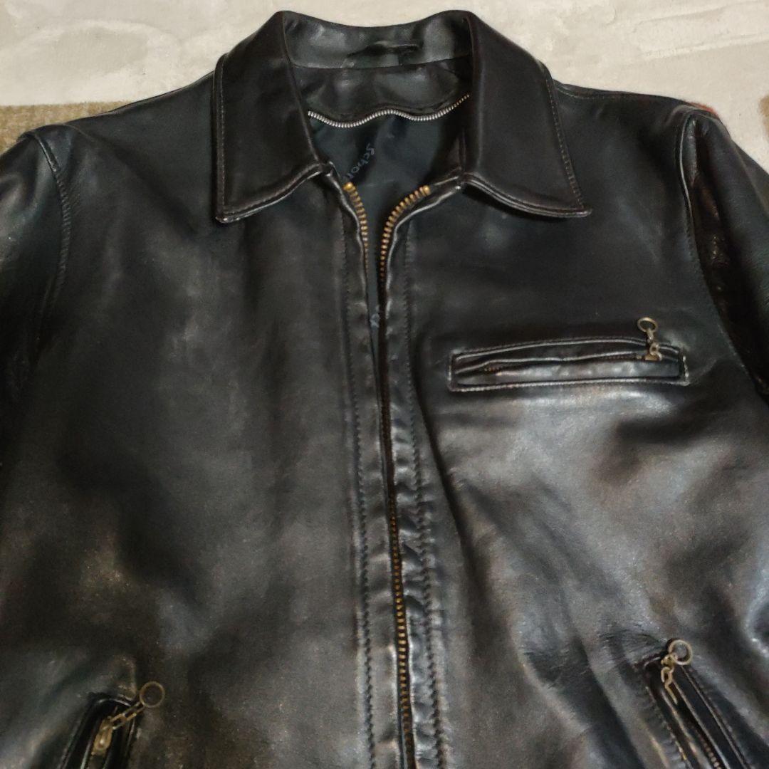 良品人気SchottAT101レザー シングルジャケット３６ダメでも対応有！