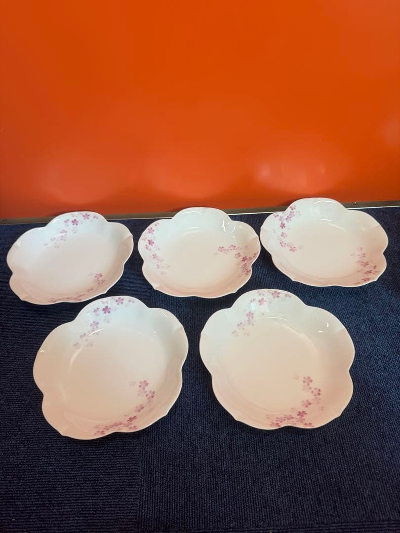 2024 深川製磁　桜　和皿　5客　未使用