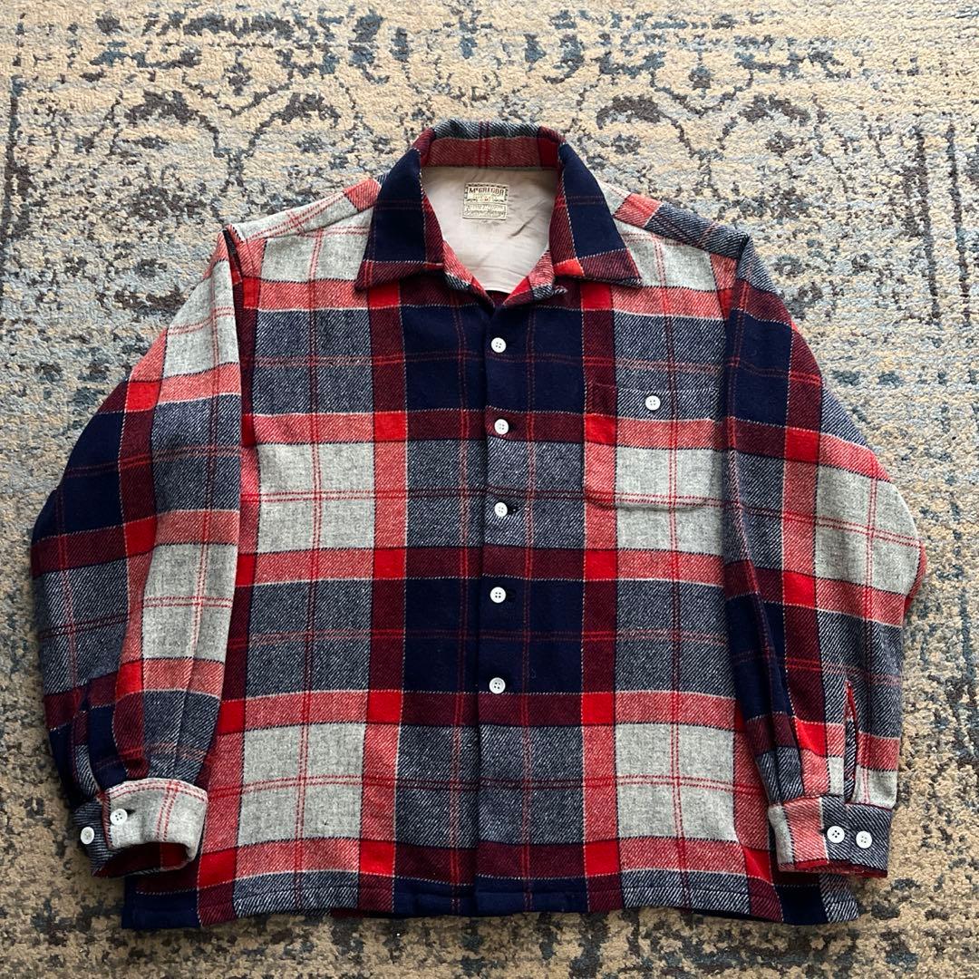 50s マクレガー ウール シャツ オープンカラー ヴィンテージ 検 60s