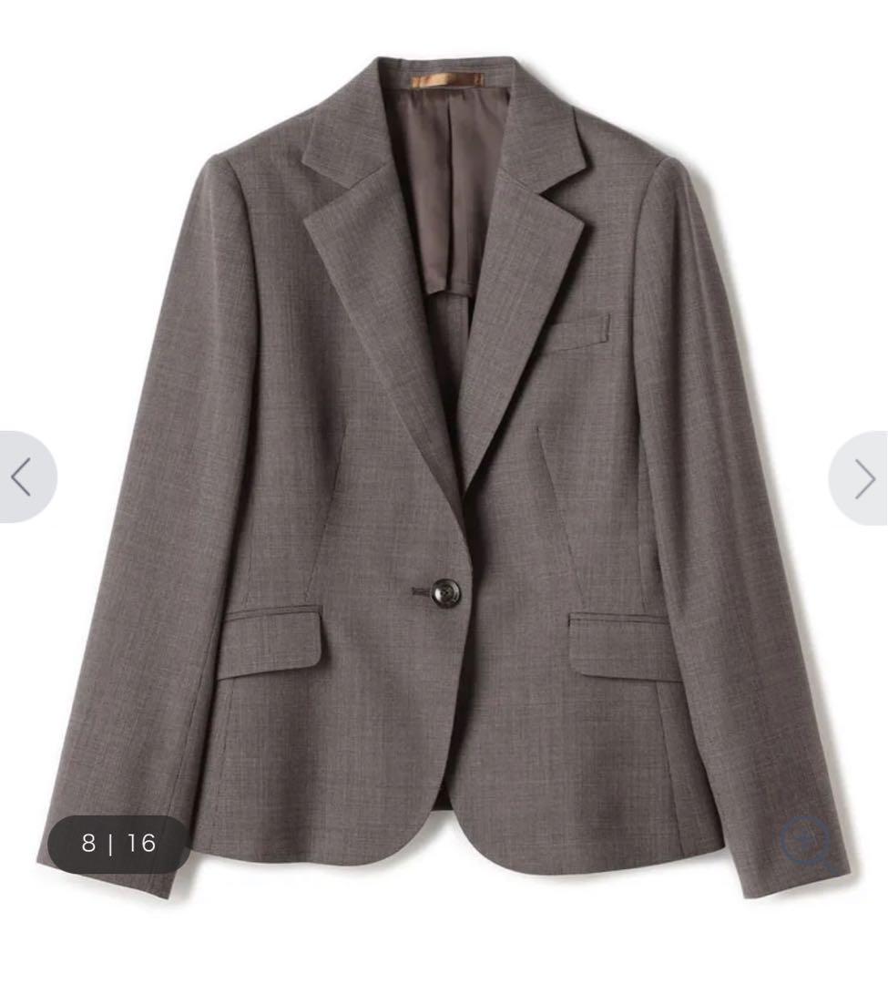 洗えるキレイスーツ 360°キレイ テーラードジャケット 茶 セットアップ上下