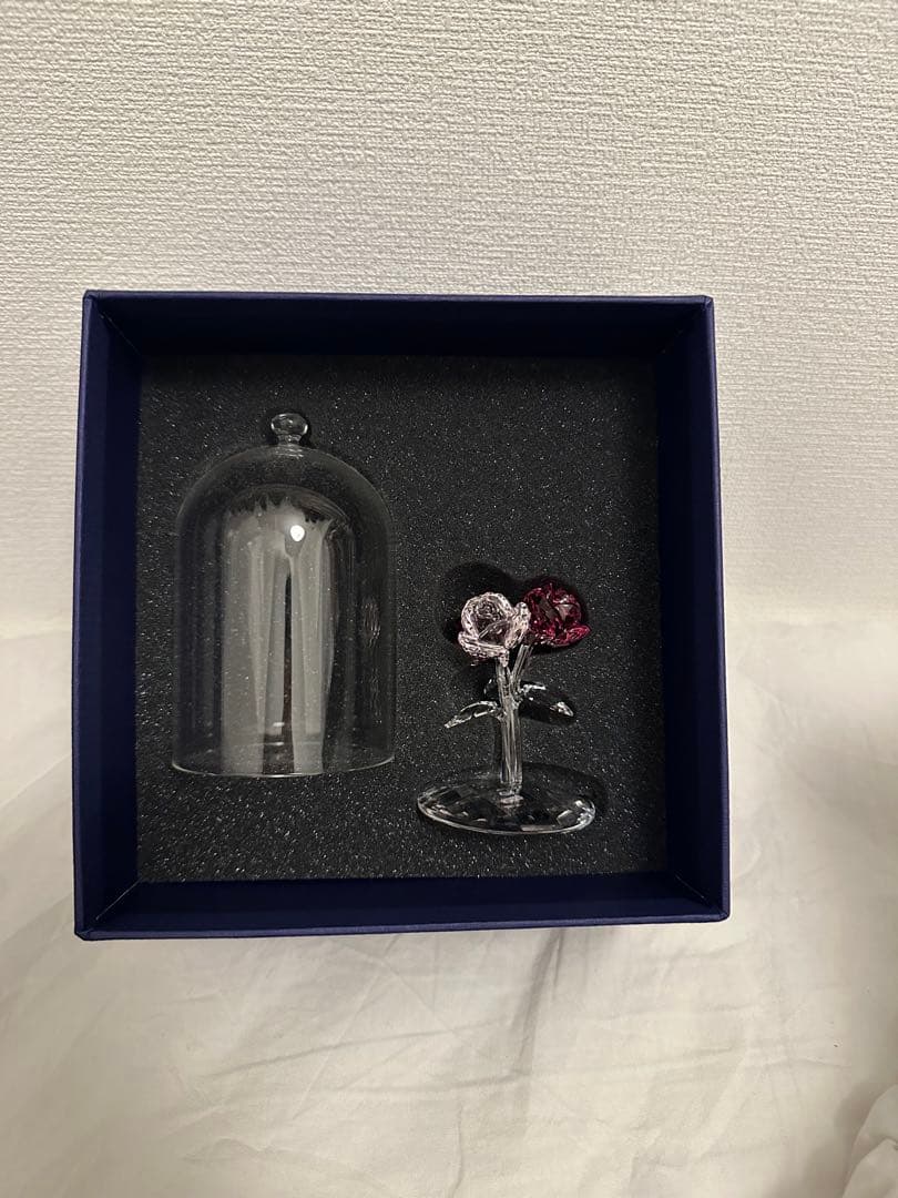 Swarovski クリスタルバラ ガラスドーム