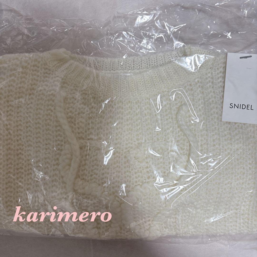 新作新品♥️ SNIDEL スナイデル ロゴローゲージニットプルオーバー