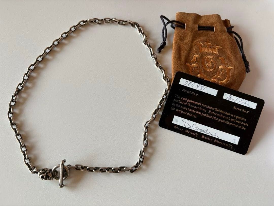 ガボラトリースカルヘッドチェーンネックレス