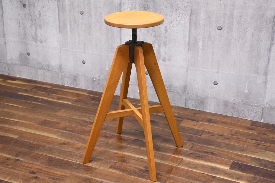 ECC16 展示品 トラックファニチャー KT ハイスツール オーク無垢材