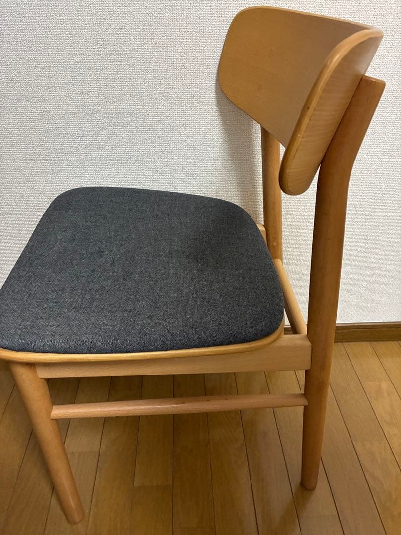 無印良品　ラウンドチェア 布座 ブナ材
