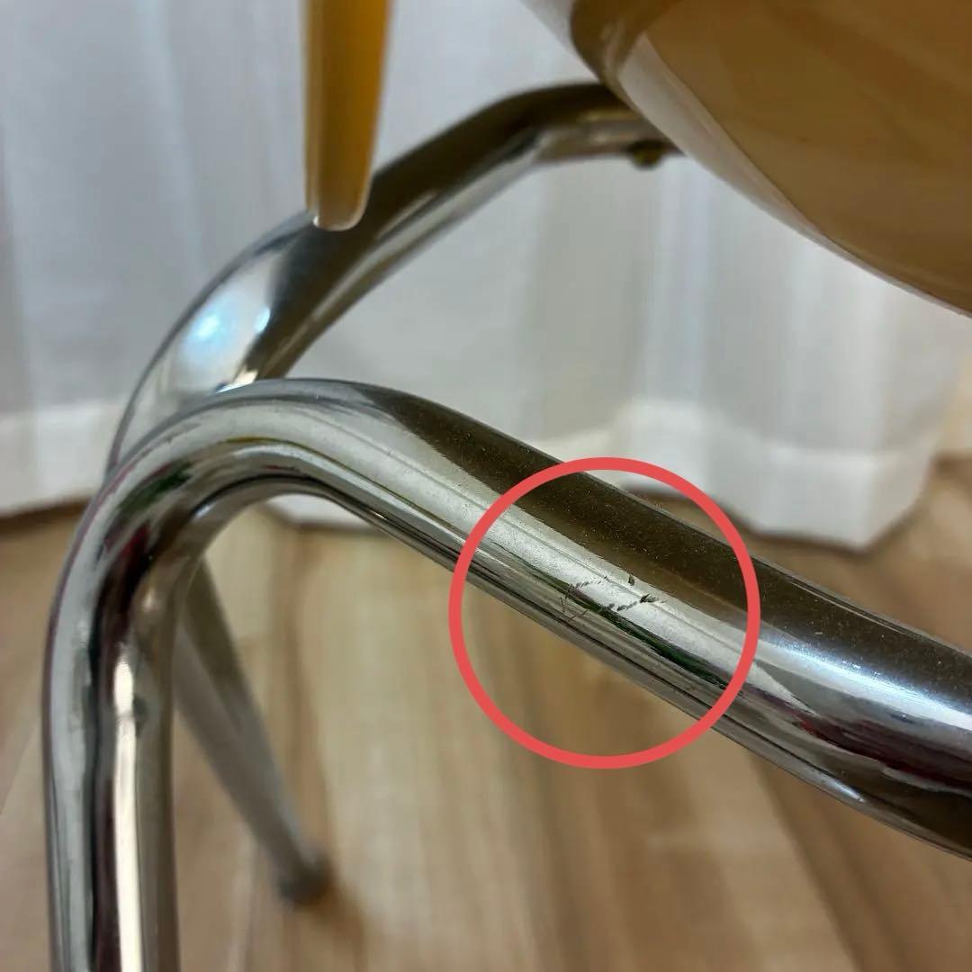 美品 韓国 ラウンド 円形 テーブル チーズ イエロー 椅子 セット