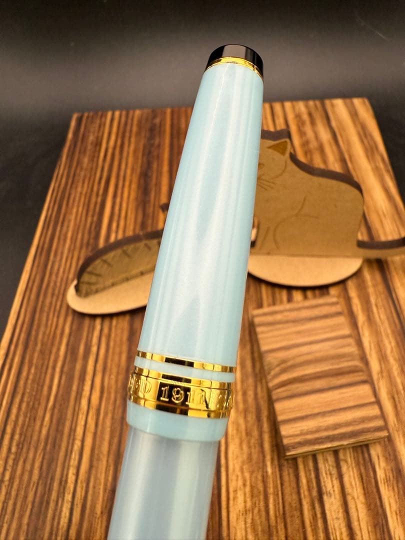 SAILOR 万年筆 四季織 雪月空葉 春空 美品 14K MF