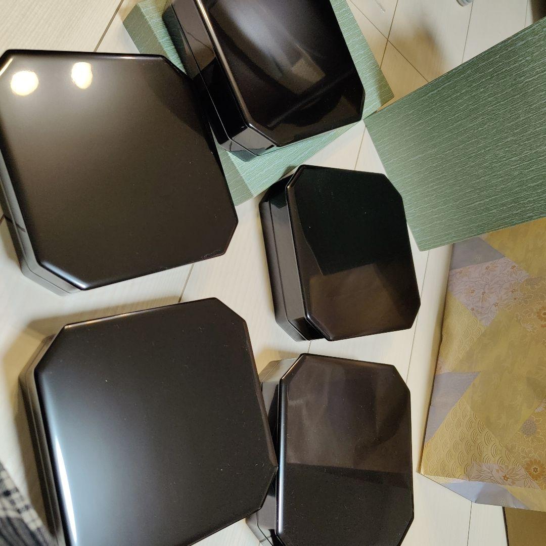 真塗 縁高五段 木製 古品セール中