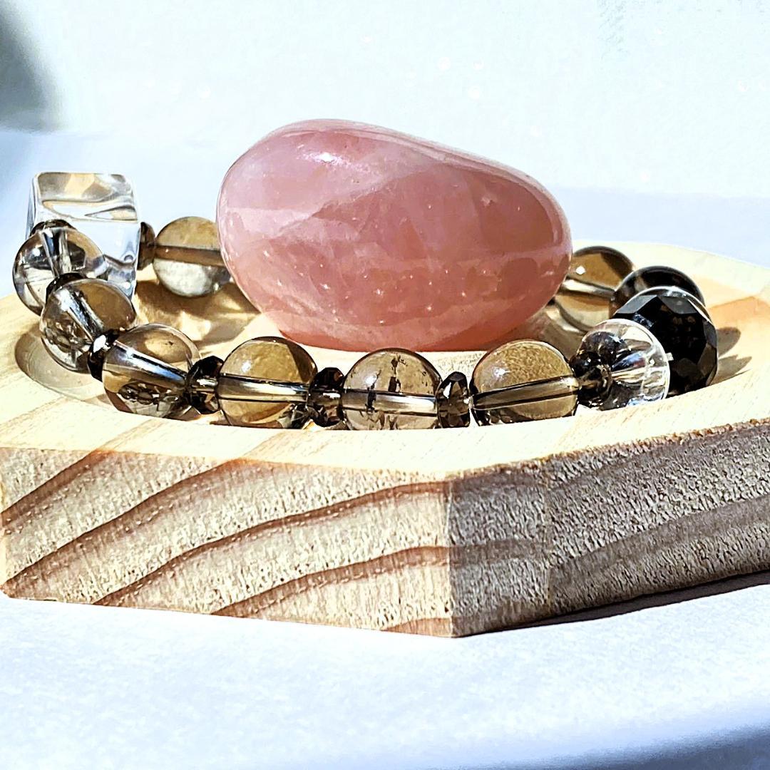 【ほのかにグラデ】スモーキークォーツ 水晶 天然石ブレスレット