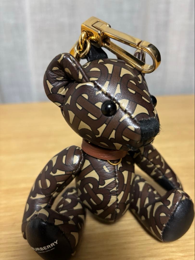 早い者勝ち！【レア/美品】バーバリー　ベアーチャーム　モノグラム本革トーマスベア