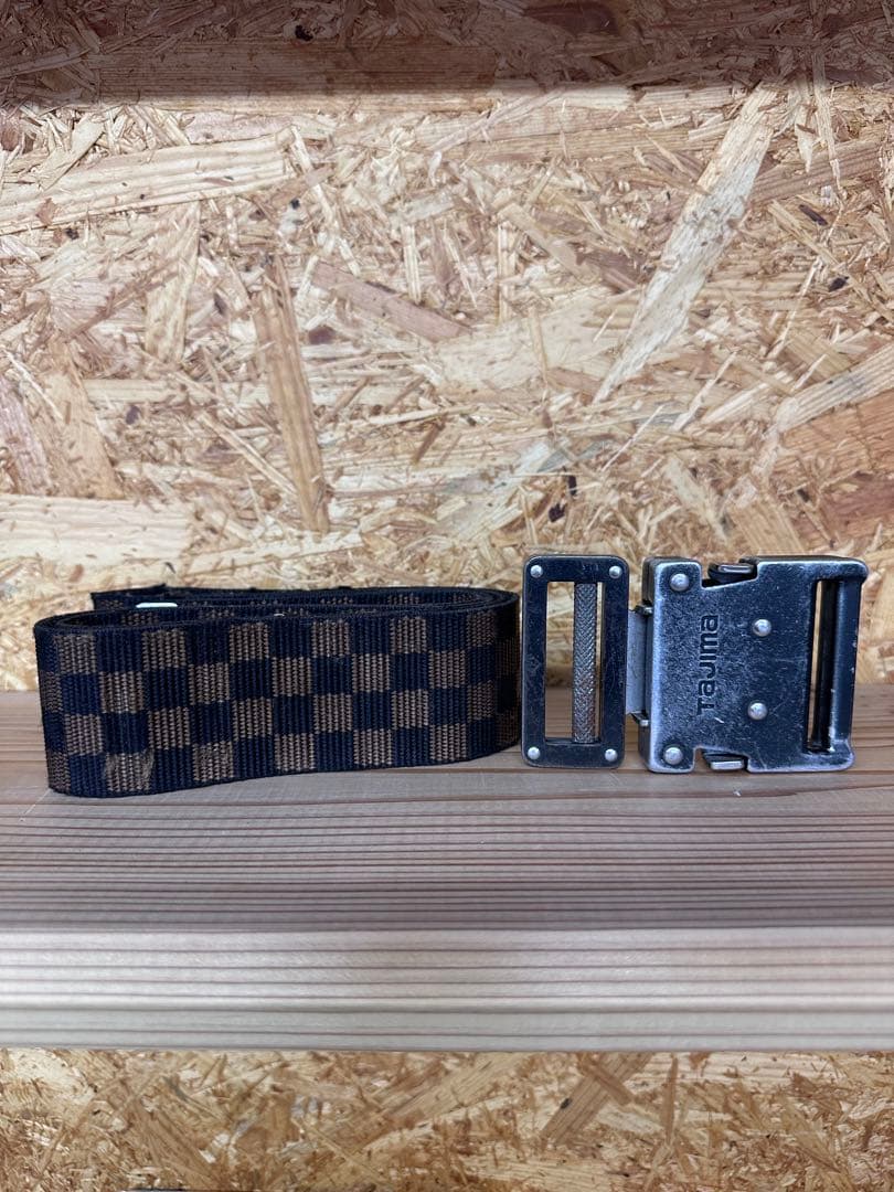 激レア　タジマ　チェック柄胴ベルト　ダミエ