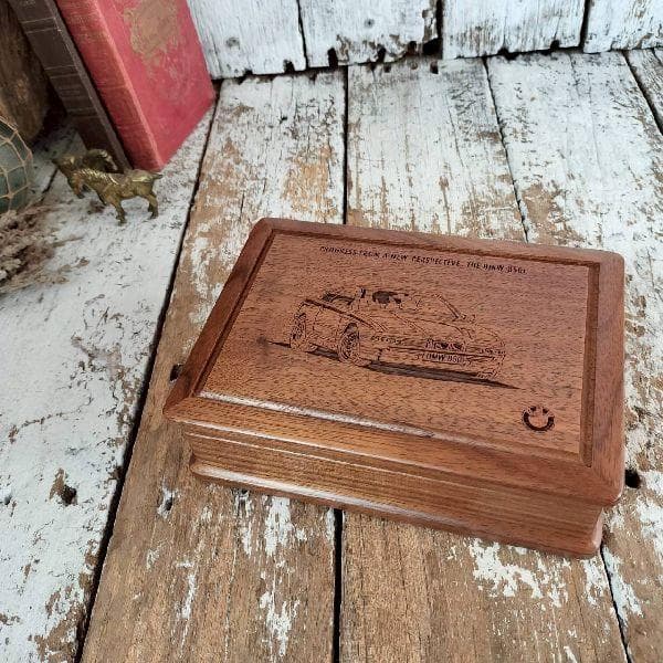 ヴィンテージ 未使用 光の彫刻 レーザークラフト  ジュエリーボックス