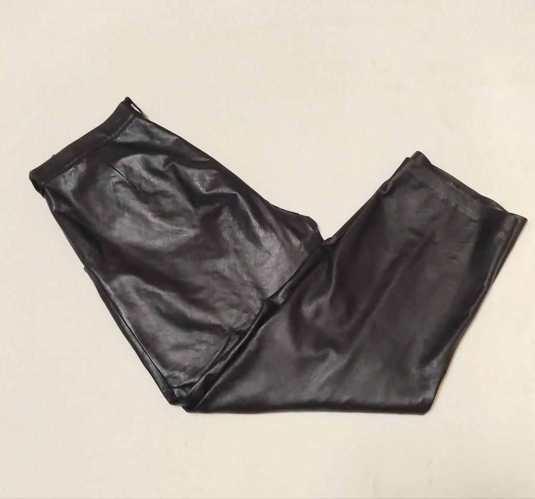 ☆オーバーサイス■牛革■レザーパンツ■ブラック■Ｗ90cm☆