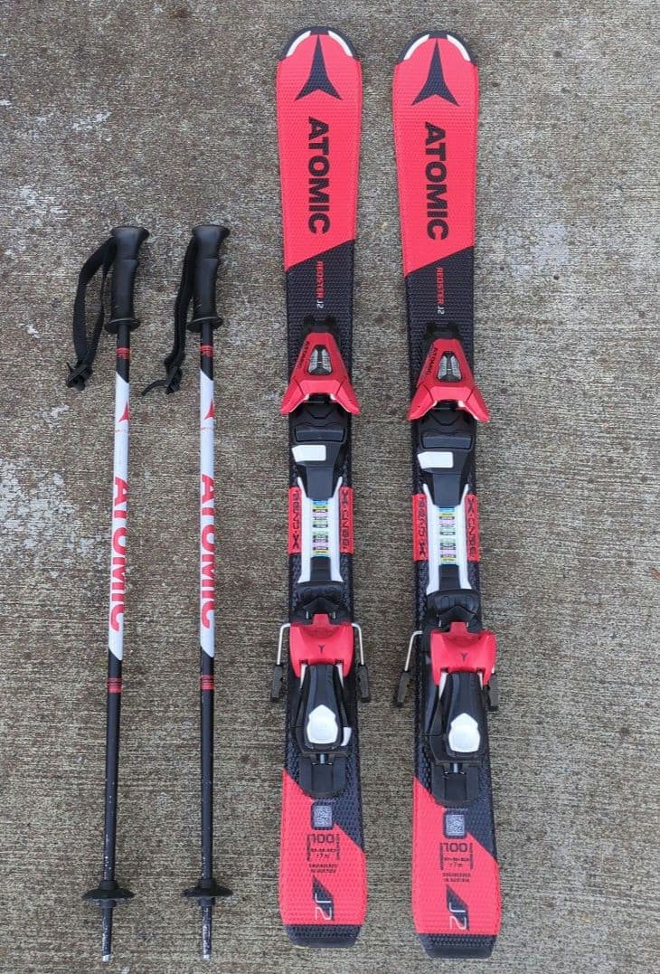 ATOMIC ジュニア スキー板100cm ポール75cm セット