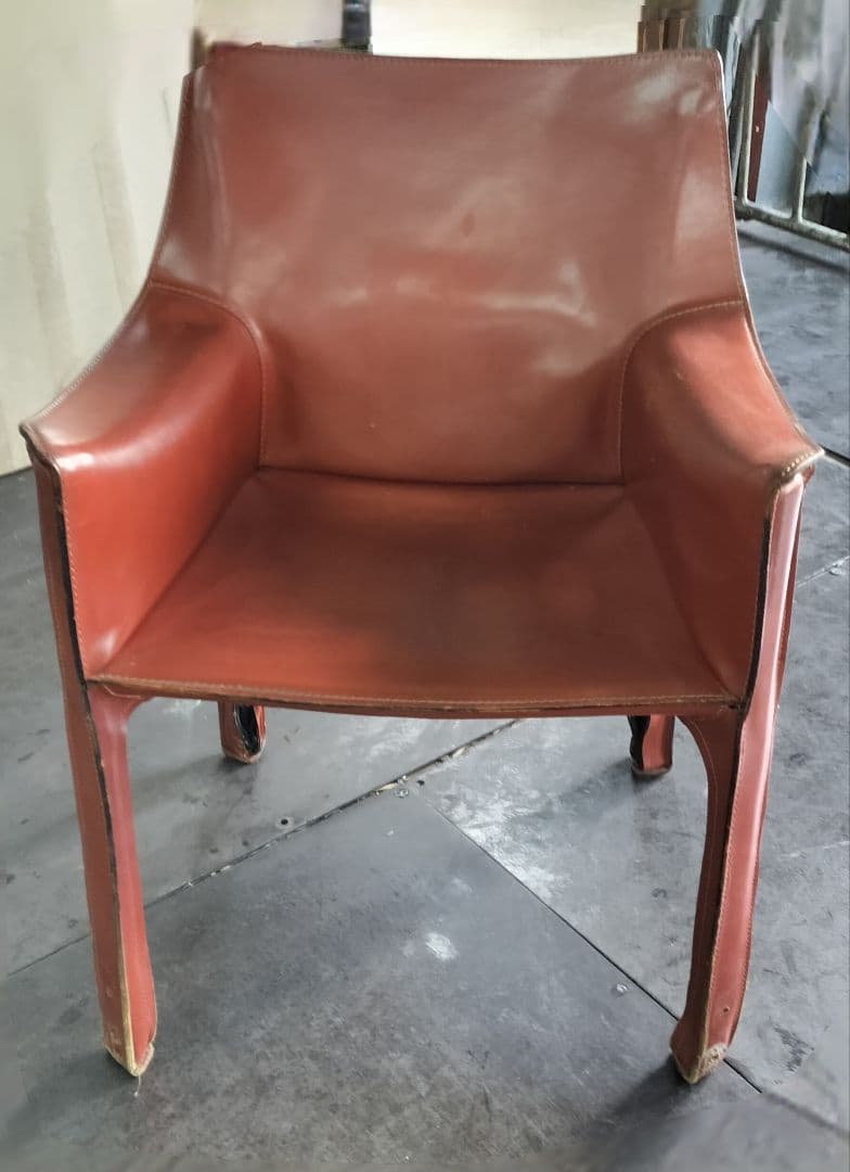 カッシーナ　ブラウンレザー アームチェア