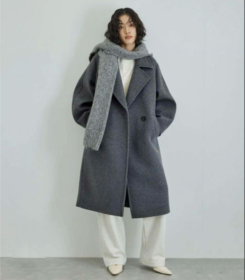 アダム エ ロペ　ウールボンディングロングコート