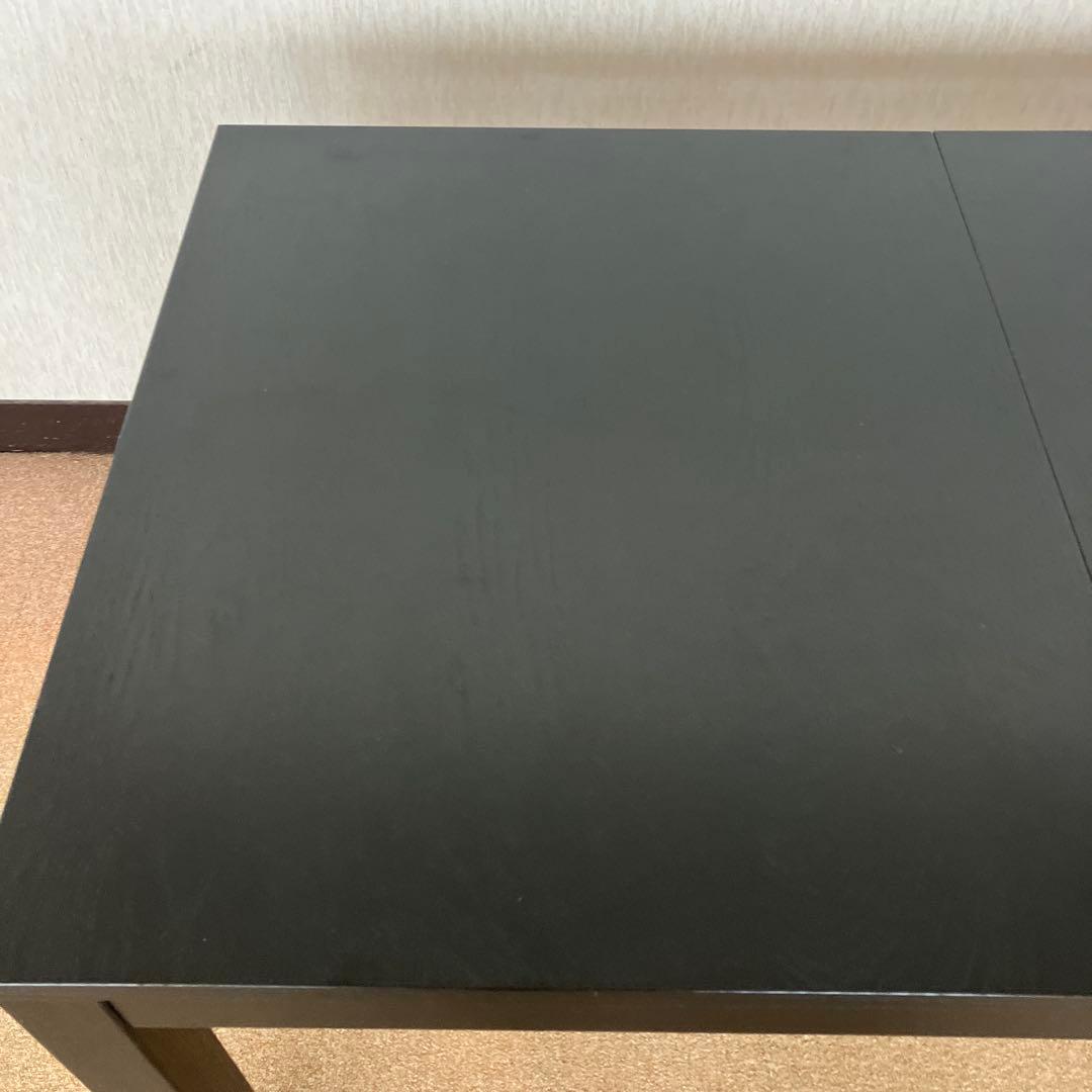 【送料込】IKEA イケア　伸長式ダイニングテーブル　BJURSTA ブラック②