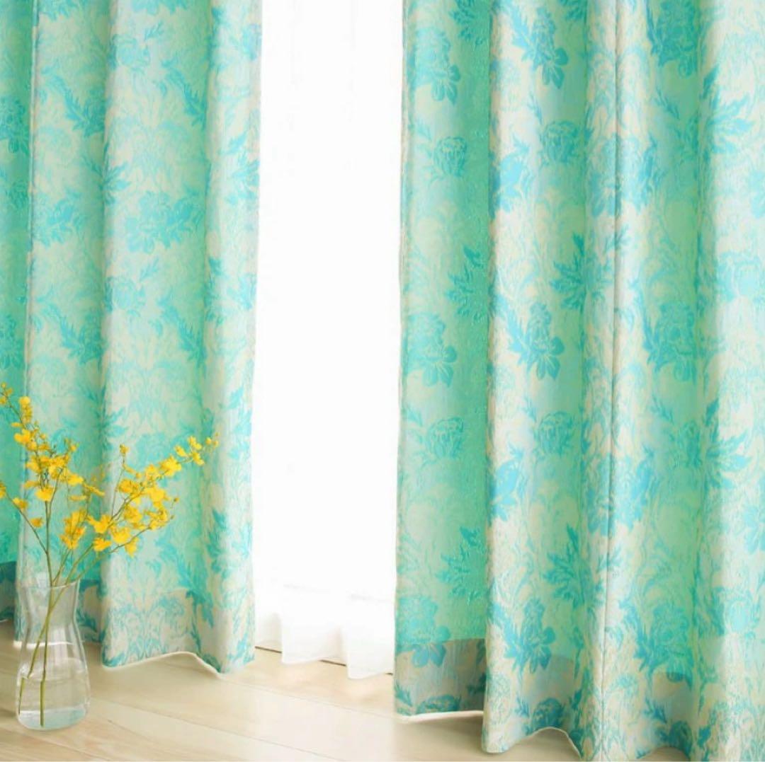 定価9.5万シンコールジャガード花柄カーテン