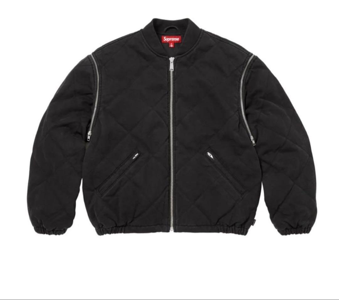 Supreme ブラック ボンバージャケット