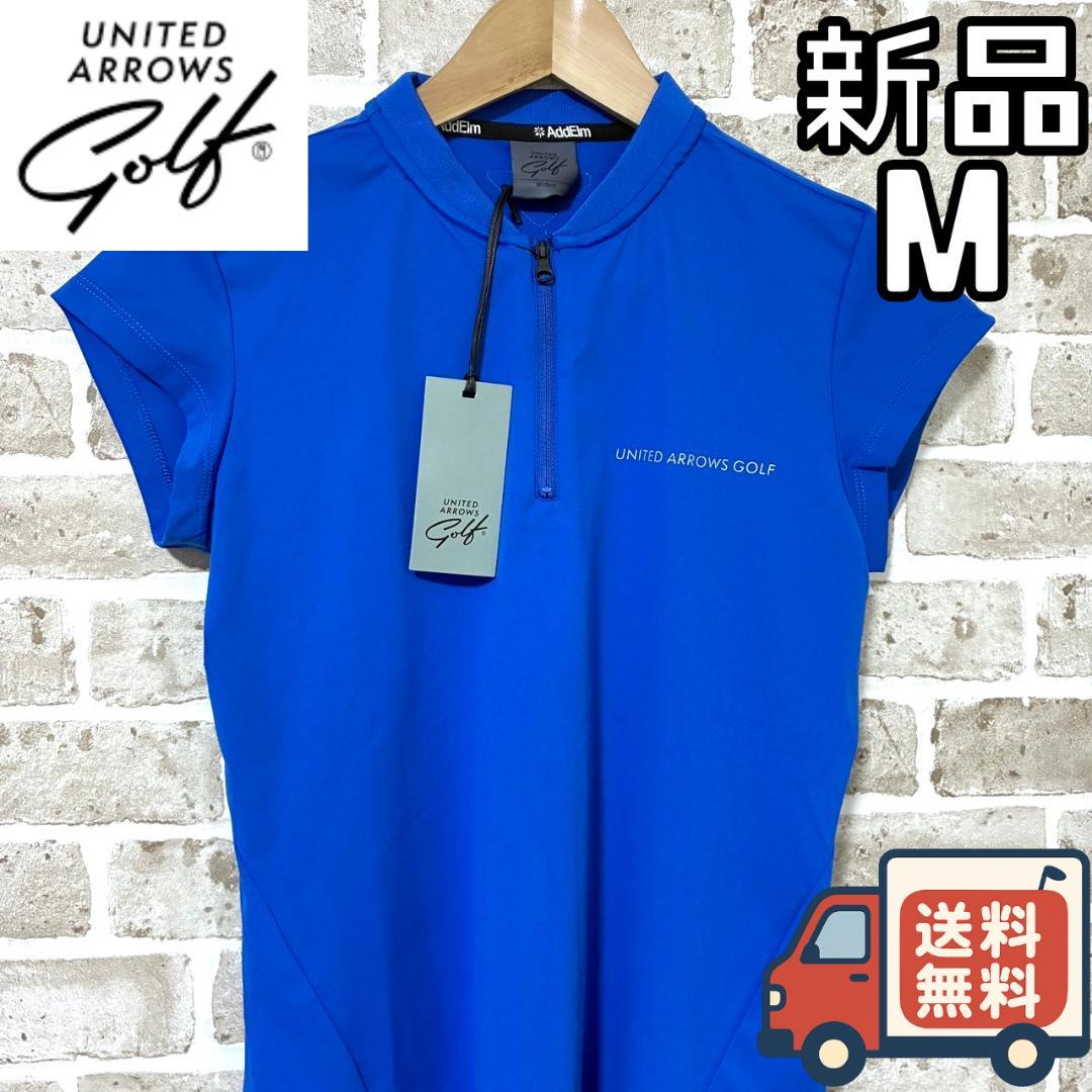 【新品】ユナイテッドアローズ ゴルフ レディース 半袖 ジップシャツ Mサイズ