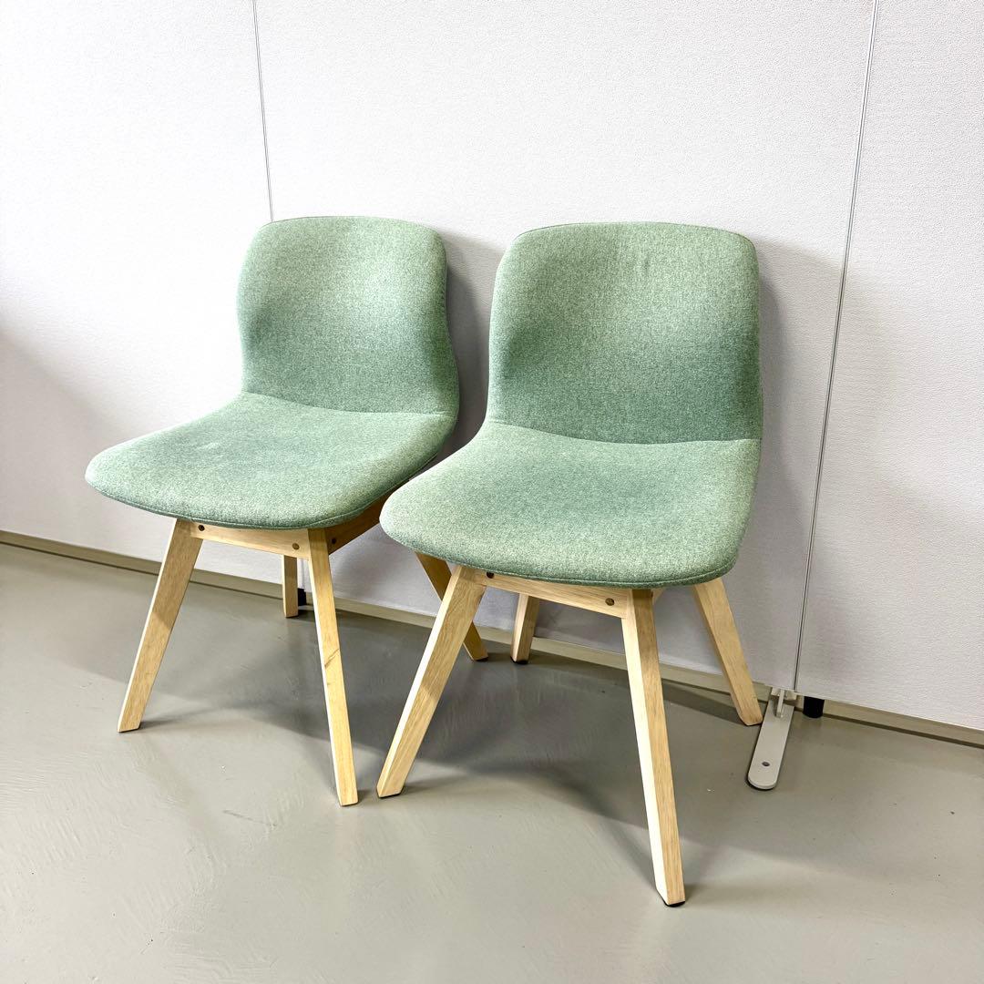 【美品/送料込み】NITORIニトリ サンデー 回転式ダイニングチェア グリーン