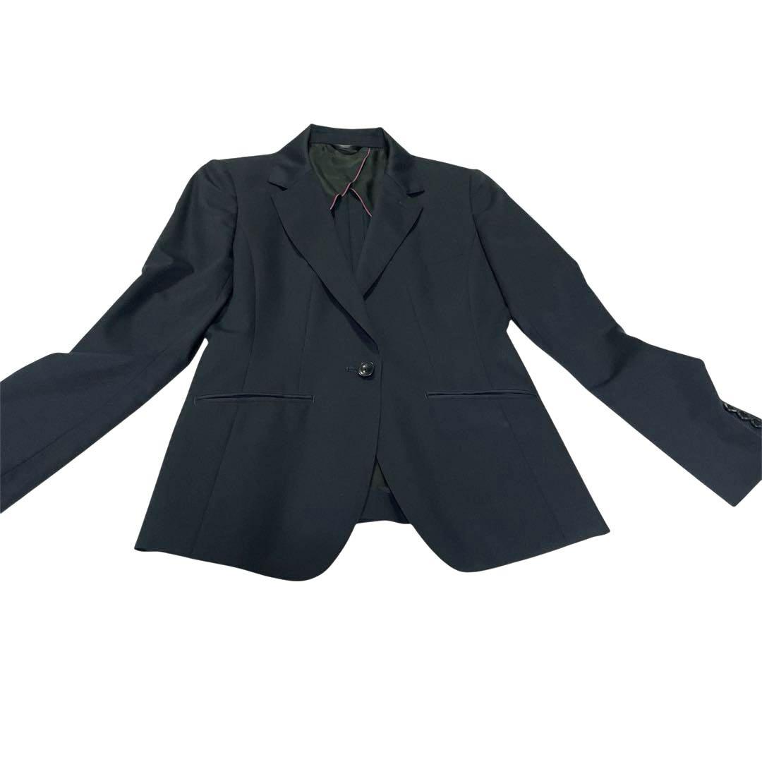 HILTON ネイビーパンツスーツ 洋服の青山　ストレッチsuper110's