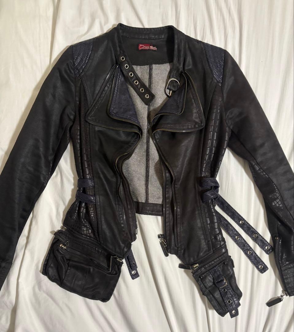 グランジ　Qutie Flash クロコダイルレザージャケット