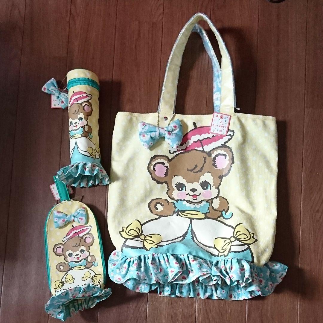 昔の Swimmer トートバッグ ペンケース ペットボトルホルダー