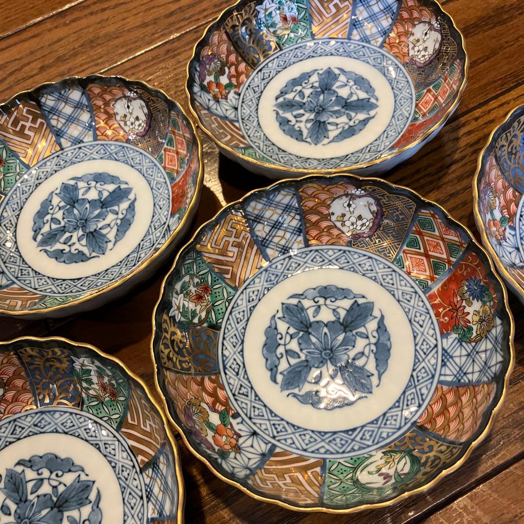 三洋陶器　龍峰窯　祥瑞花丸小鉢揃　セット