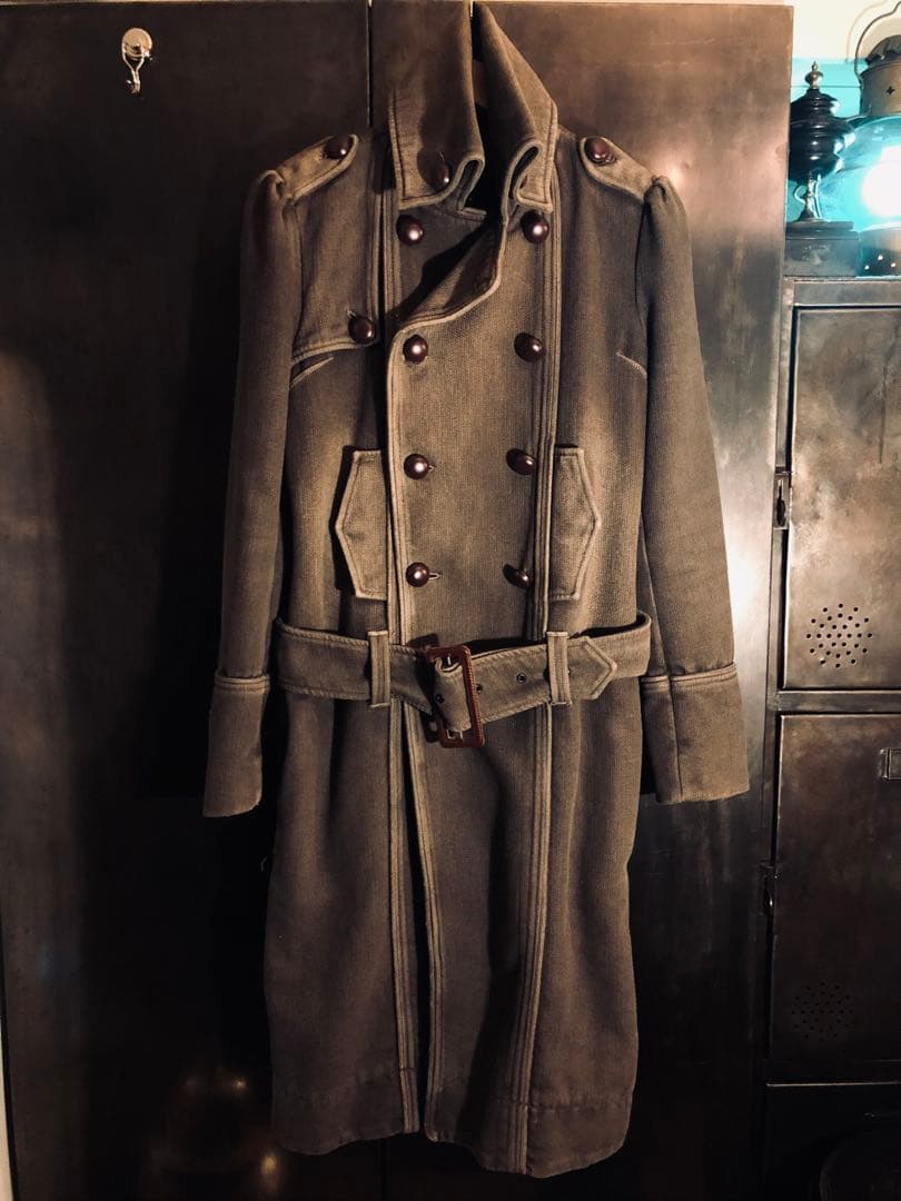 DIESEL トレンチコート ナポレオン グレー ダブルブレスト イタリア製