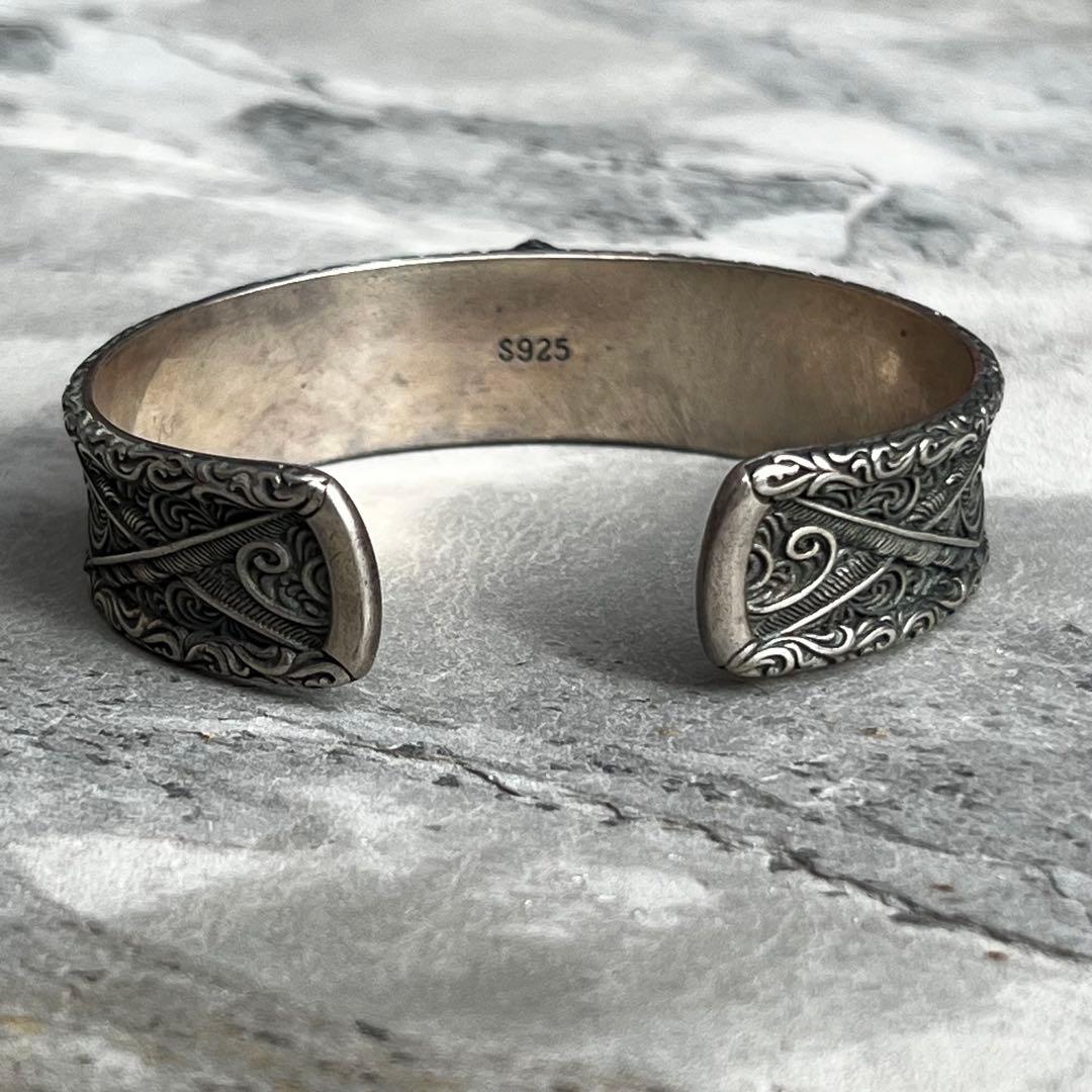 VINTAGE ヴィンテージ ワイド イーグルデザイン バングル ブレスレット