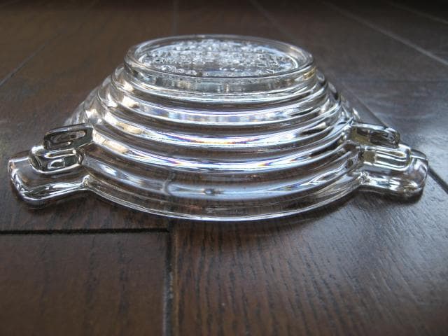 希少 アンカーホッキング 灰皿 マンハッタン アールデコ　クリア