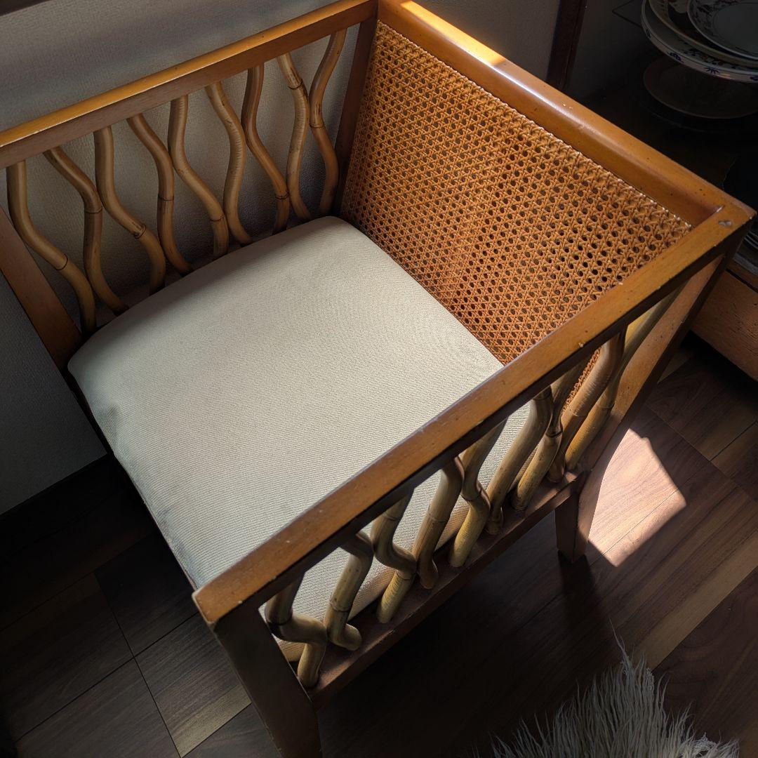 ビンテージ　古道具　ラタン　チェア