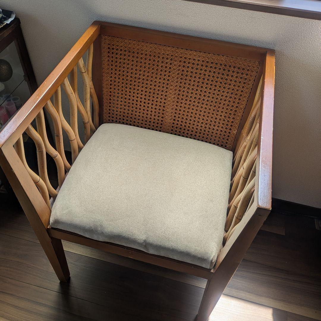 ビンテージ　古道具　ラタン　チェア