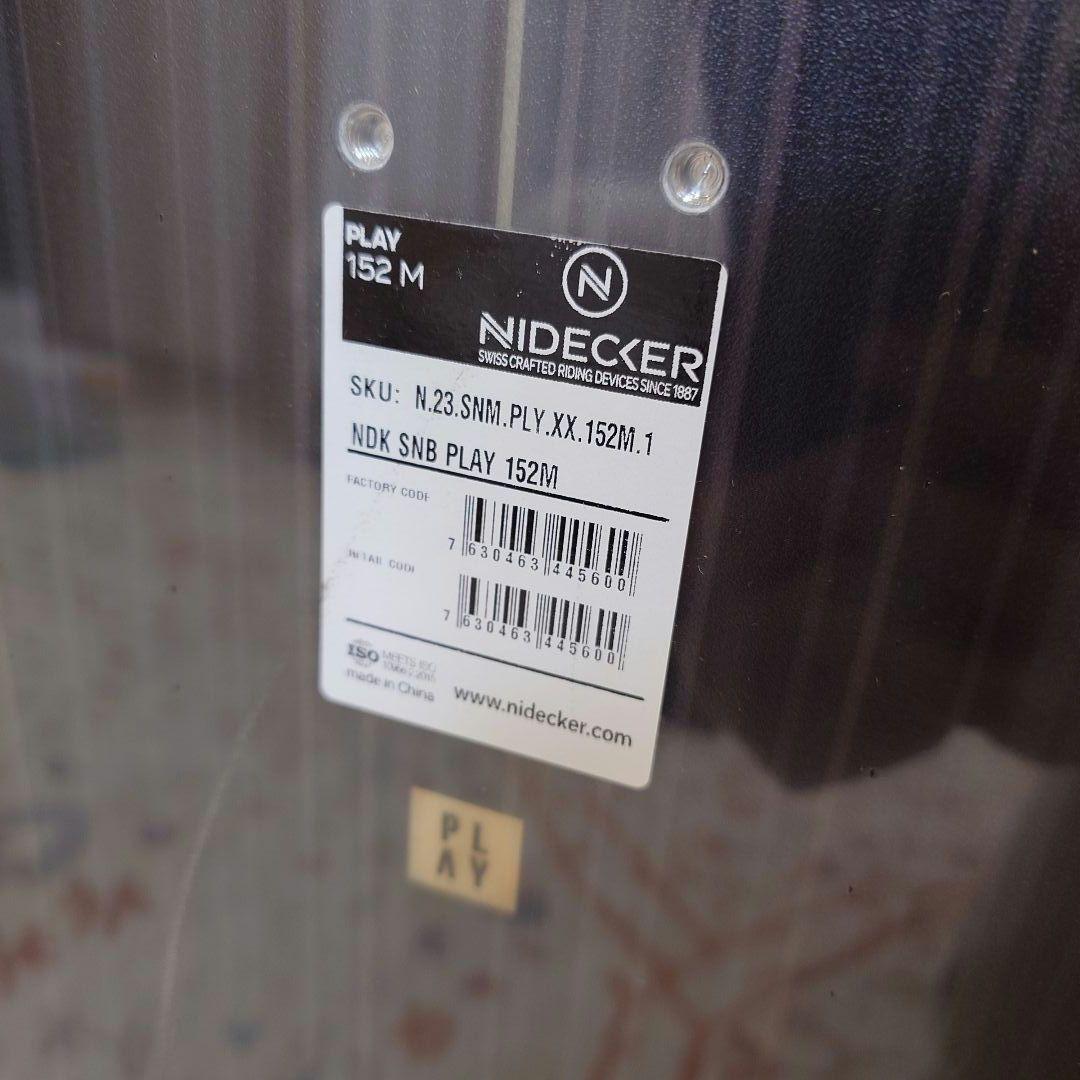新品NIDECKERナイデッカーPLAYプレイ24年モデルスノーボード152cm